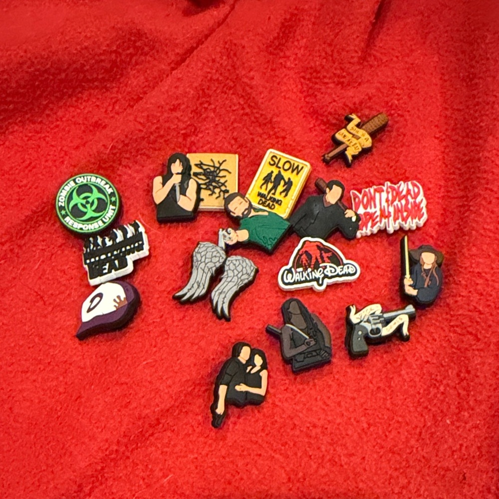 17 piece Walking Dead Croc Shoe Charms Set